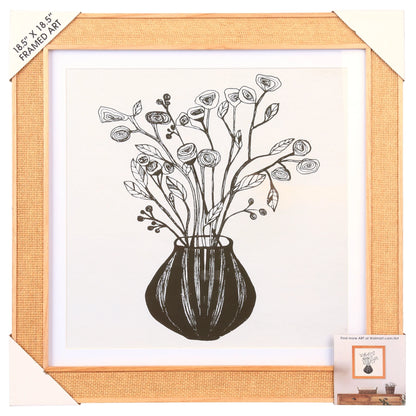 Crystal Art Gallery Rattan Floral Wall Art Natural Boho Home Decor