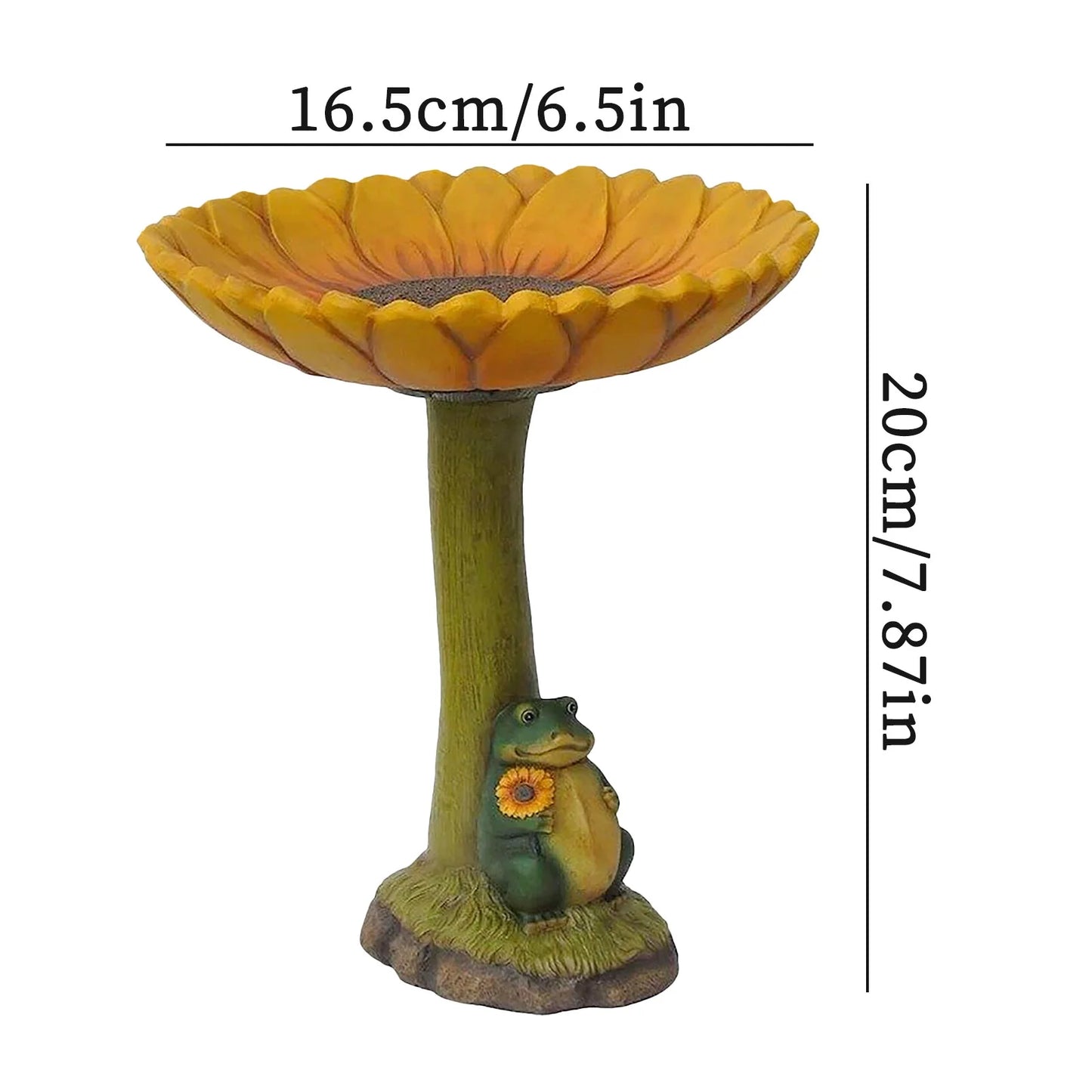 Handmade Standing Resin Bird Bath Bowl, Garden, Yard, and Patio Decor