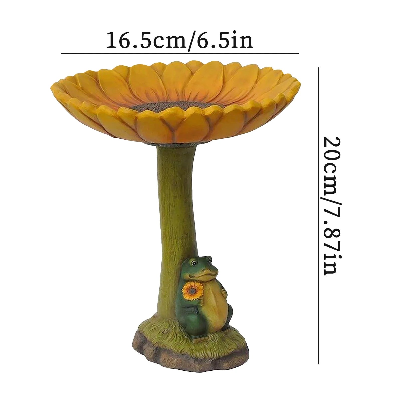 Handmade Standing Resin Bird Bath Bowl, Garden, Yard, and Patio Decor