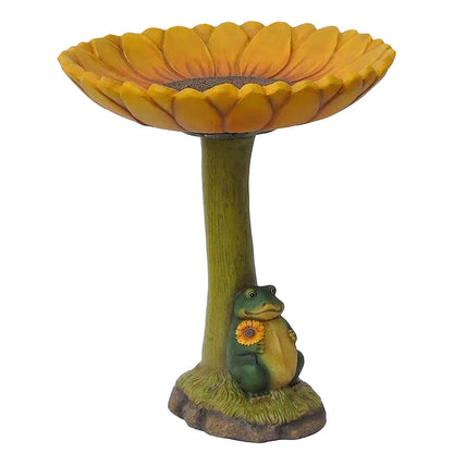 Handmade Standing Resin Bird Bath Bowl, Garden, Yard, and Patio Decor