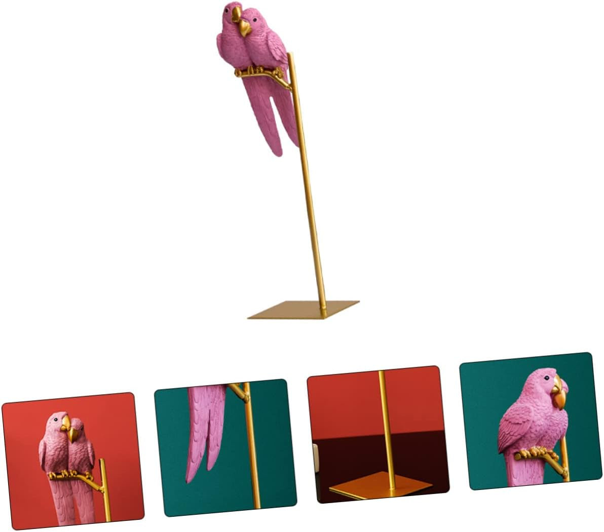 Couple Parrot Ornament Fashionable Desktop Decoration Nordic Style Parrot Figurine for Home Office Living Room and Cafe Decor