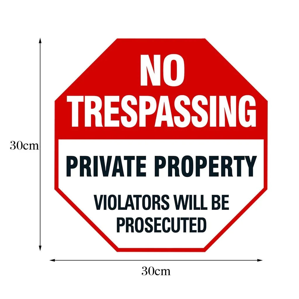 Home Decor , NO TRESPASSING Flag Metal Sign Poster Yard Signs Plaque Bar Club Cafe Garage