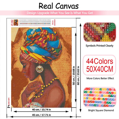 5D Diamond Painting African Woman Handmade Gift Embroidery Portrait Farmhouse Home Decor Home Decor